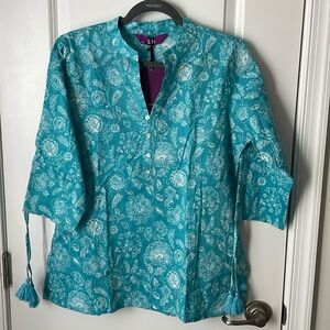 Lightweight ethnic cotton top. Flattering and perfect for summer.